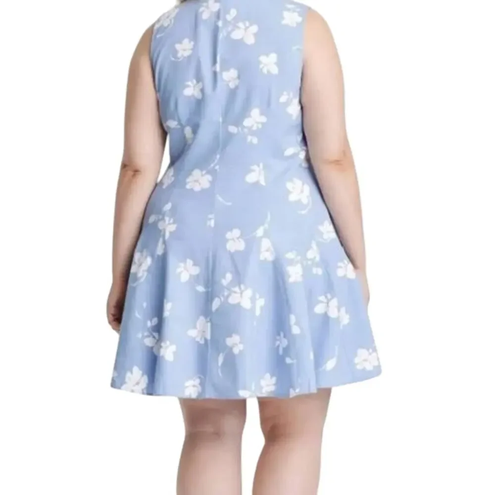 New Universal Thread Women's Blue and White Floral Button-Front Mini Sundress XL